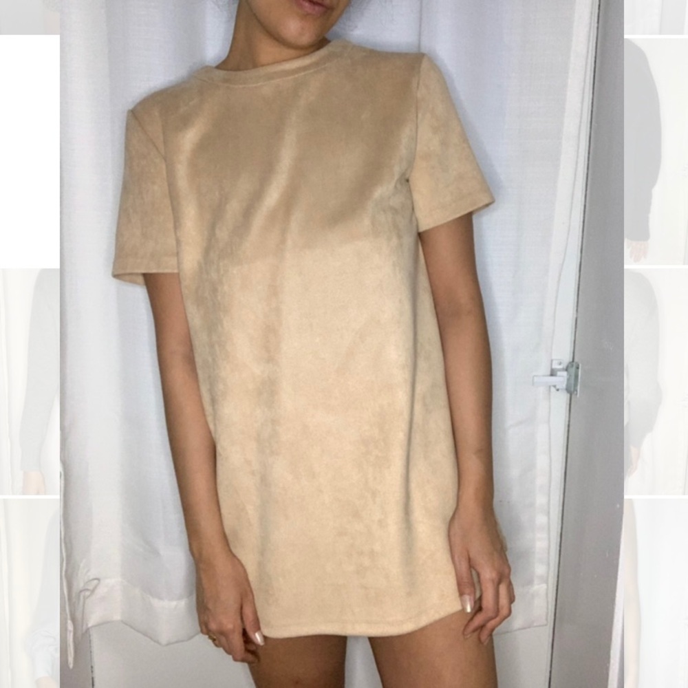 AKIRA Beige/Tan Baby Doll Mini Dress -Medium